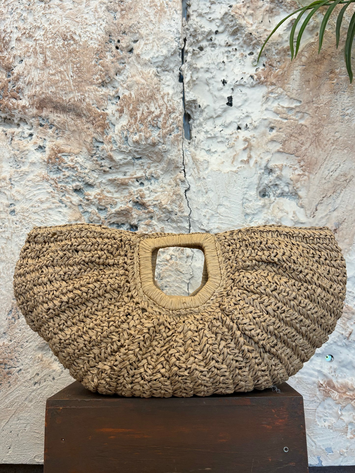 BOLSO DE MANO RAFIA
