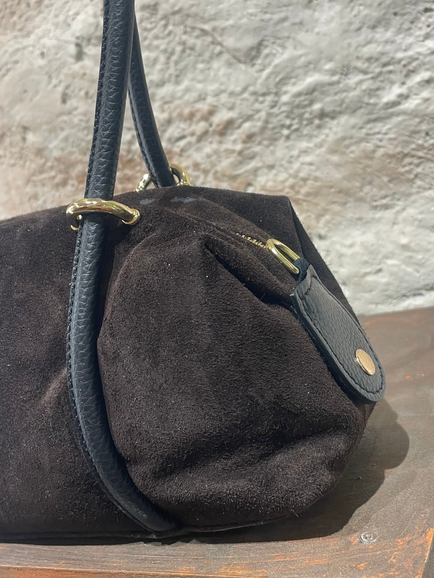 MONI BOLSO HOMBRO DETALLE ASA PIEL MARRÓN