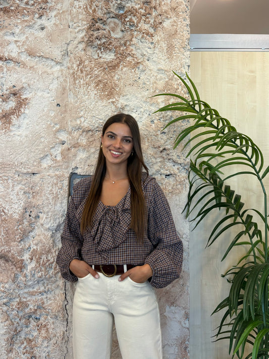 BLUSA CHORRERA VICHY MALVA