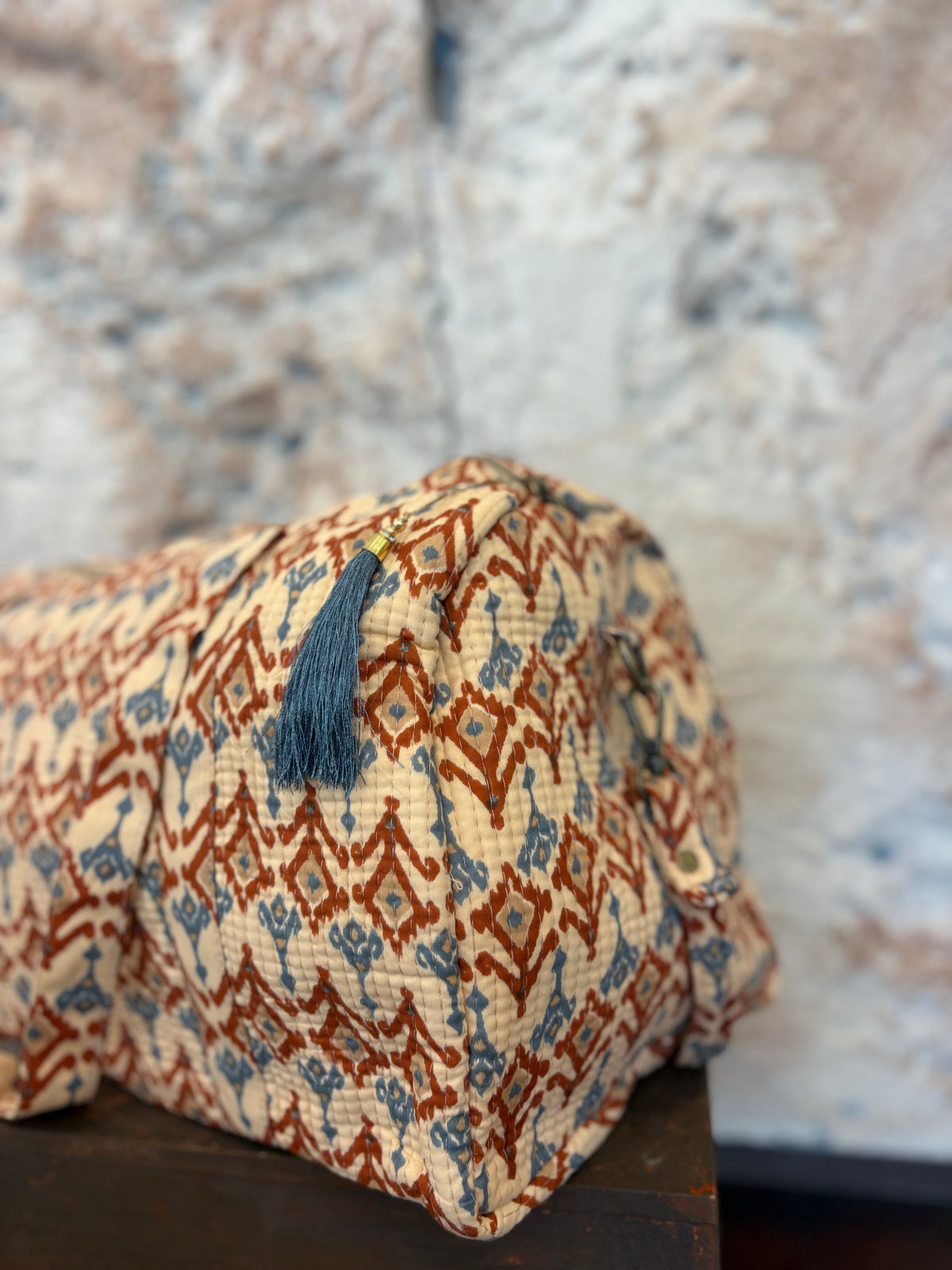 BOLSO VIAJE ESTAMPADO TEJA
