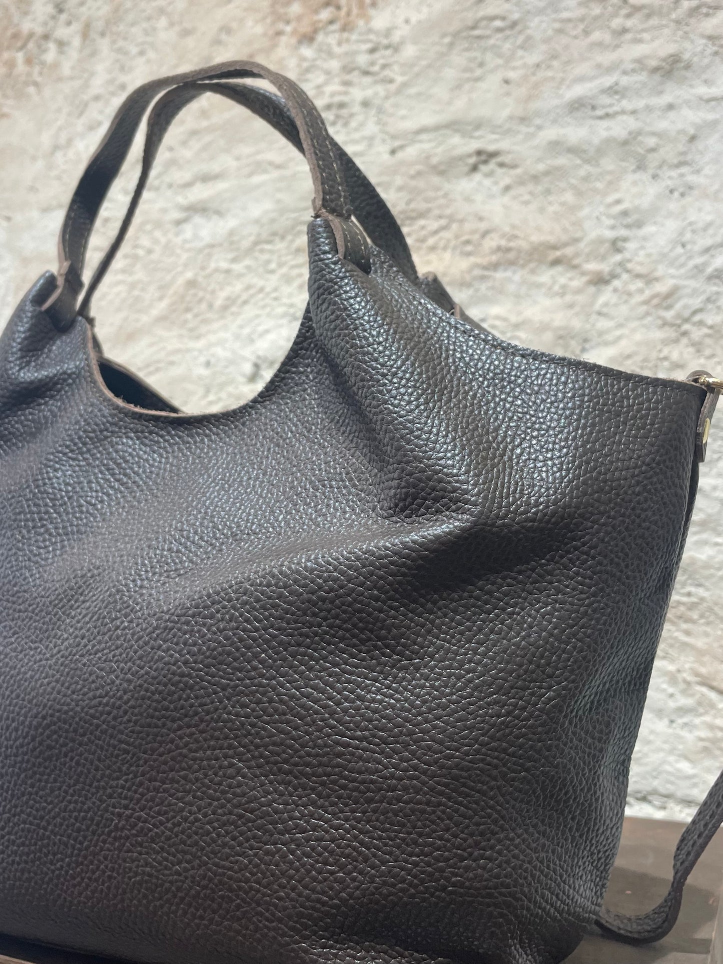 BOLSO SHOPPER PIEL MARRÓN