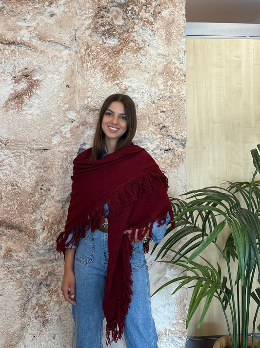 CAPA DE PUNTO FLECOS BURDEOS