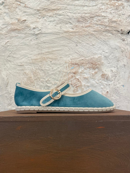 MERCEDITA TERCIOPELO VERDE AGUA