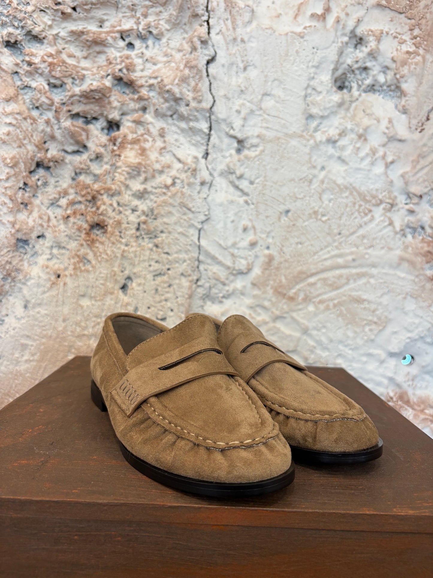 MOCASÍN FRUNCIDO TAUPE