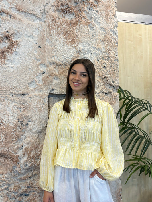 CAMISA PANEL ABEJA AMARILLA RAYAS