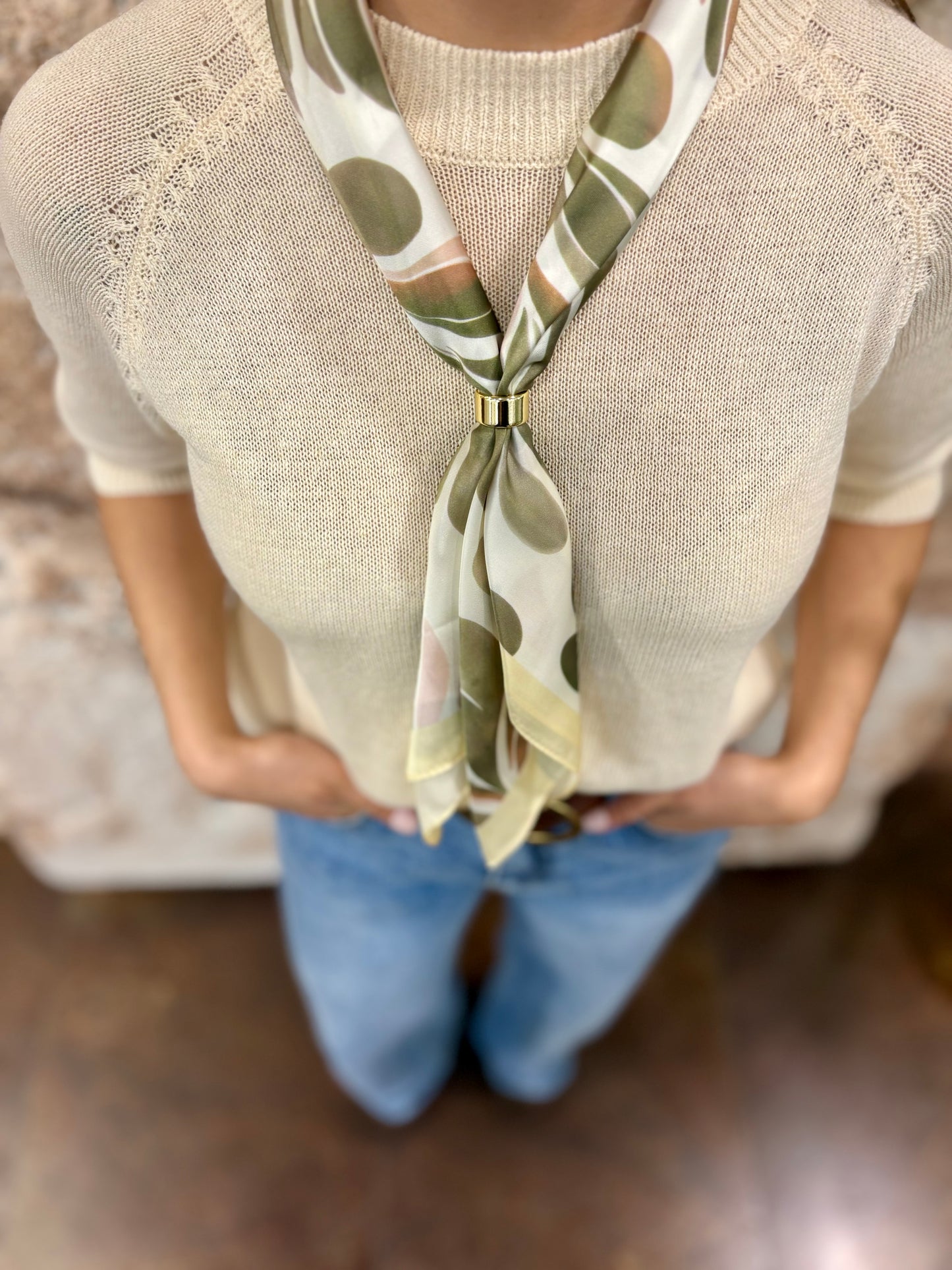 PAÑUELO CUELLO ESTAMPADO VERDE