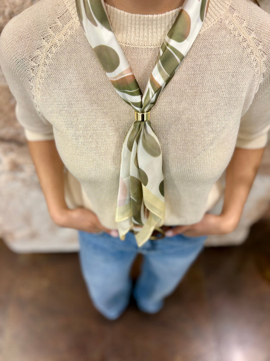 PAÑUELO CUELLO ESTAMPADO VERDE