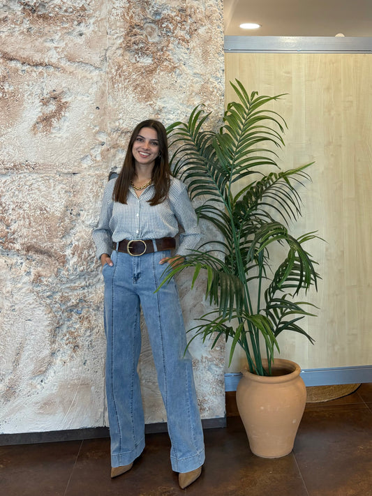 JEANS HIGH WAIST STRAIGHT LEG CLARO