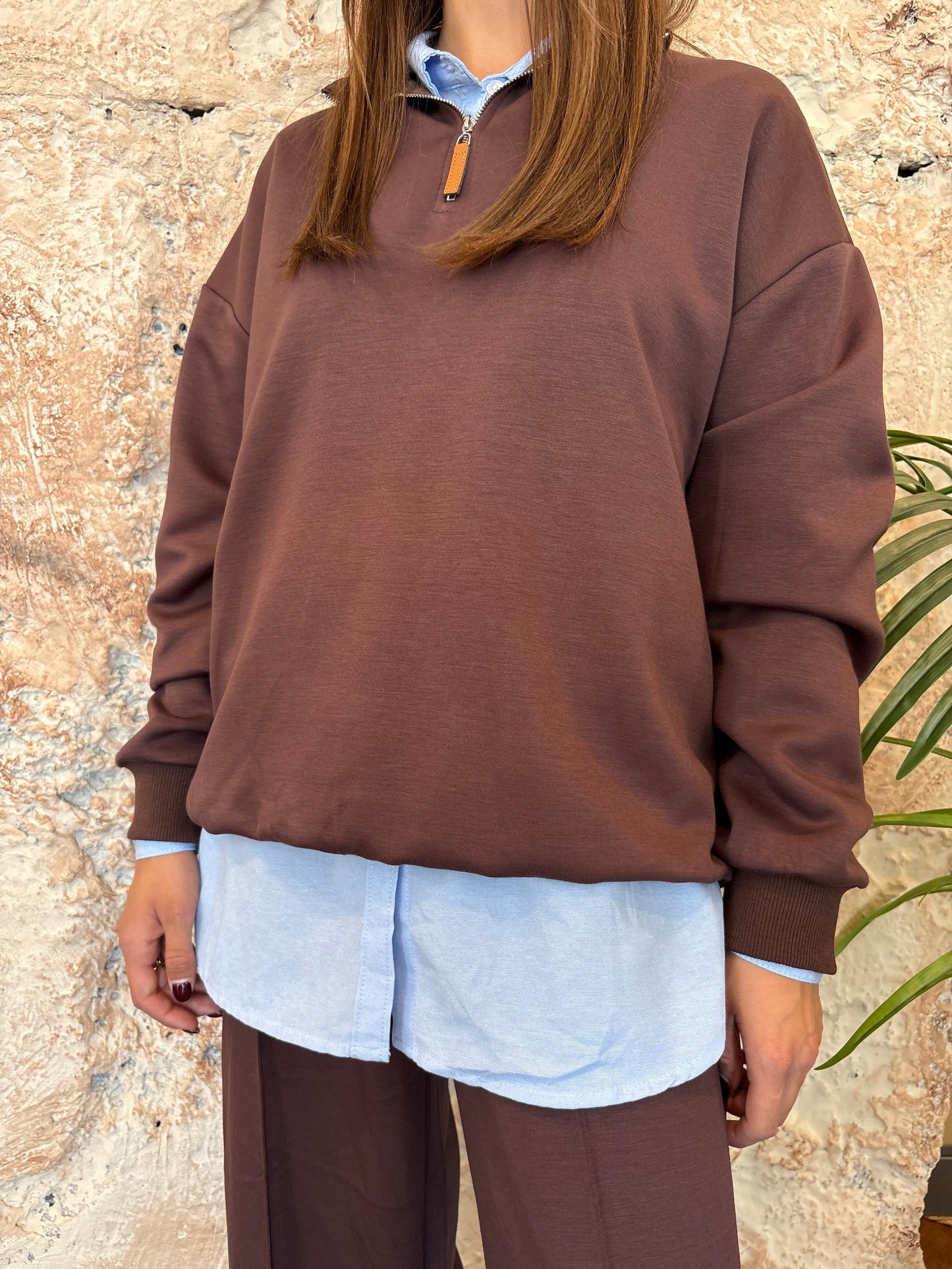 CONJUNTO CHANDAL POLO MARRÓN