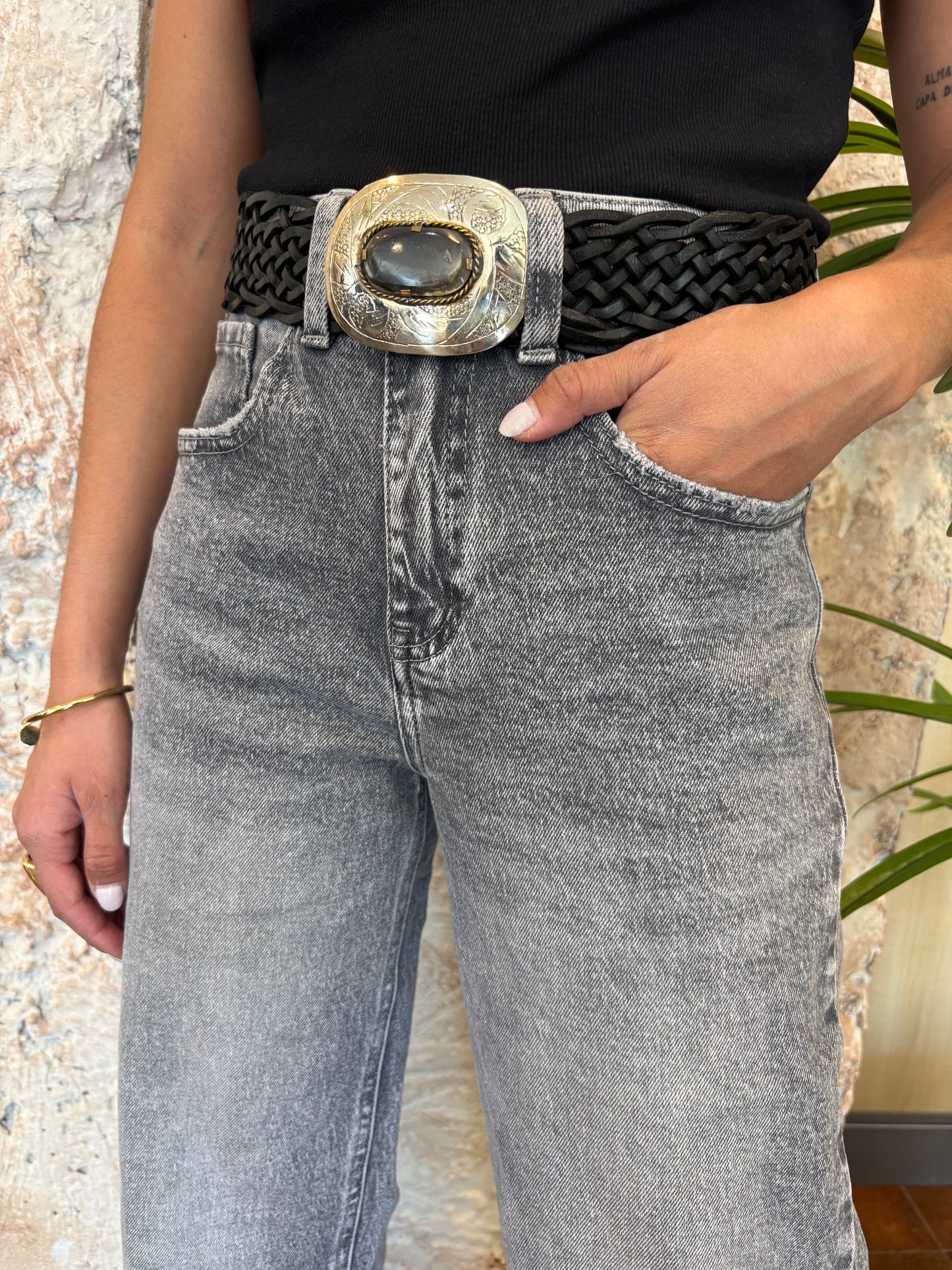 JEANS  STRAIGHT LEG GRIS
