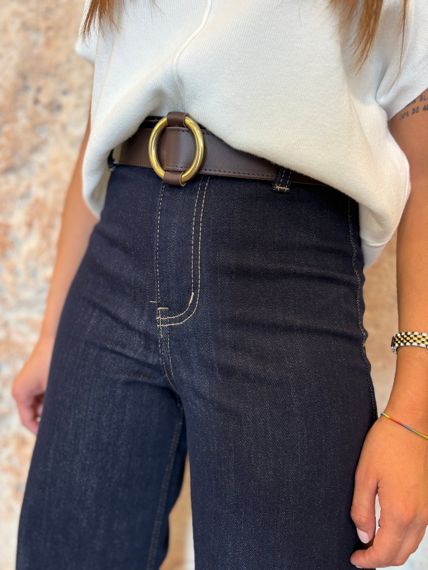 JEANS DENIM OSCURO EXTRA ANCHO