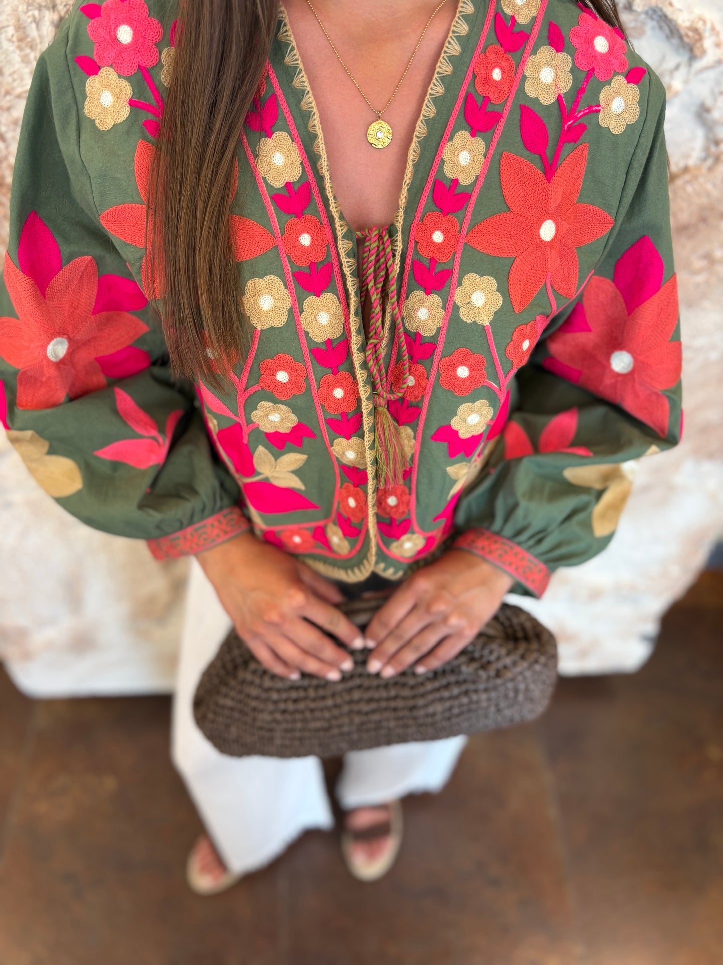 KIMONO ESTAMPADO VERDE