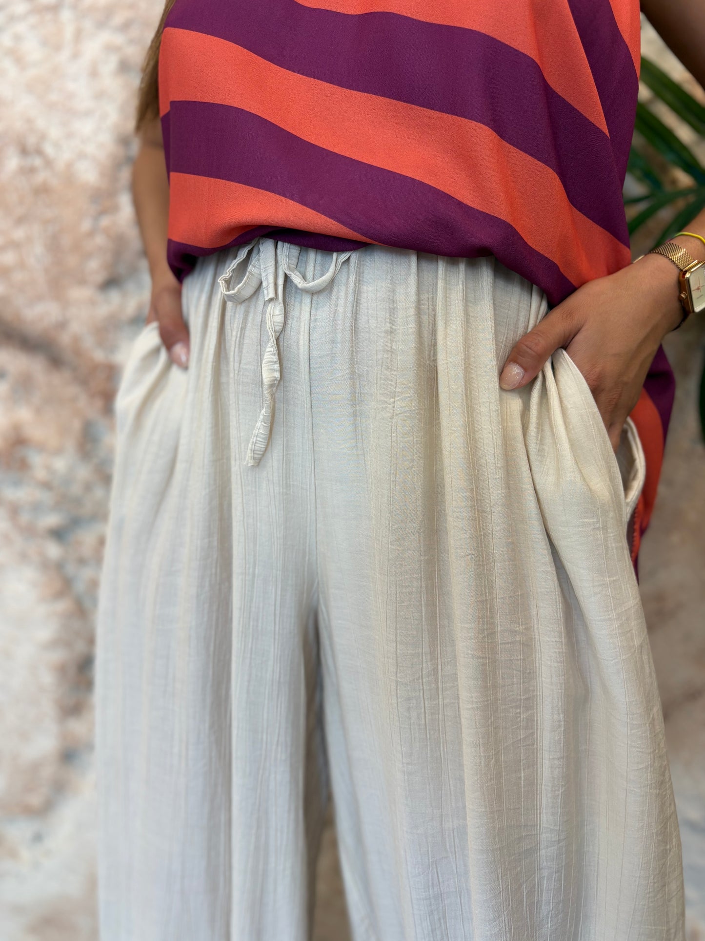 PANTALÓN BOMBACHO BEIGE