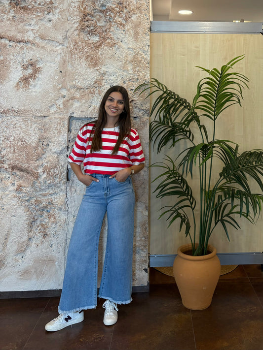 JEANS CULOTTE DESFLECADO
