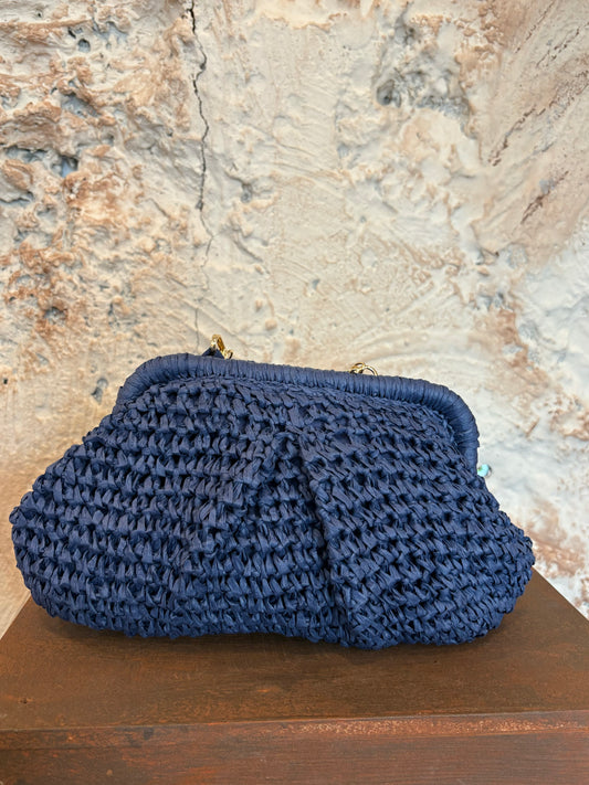 BOLSO DE MANO RAFIA MARINO