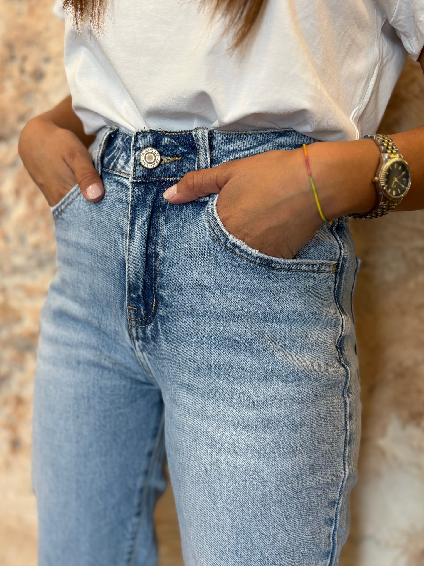 JEANS MOM FIT DENIM