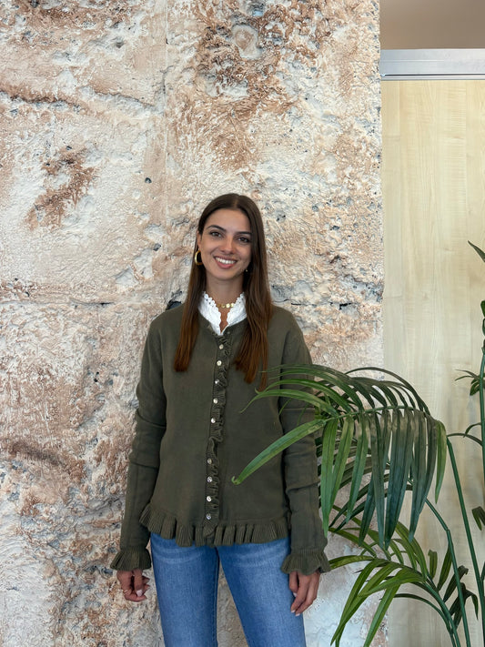 CÁRDIGAN RIZO VERDE