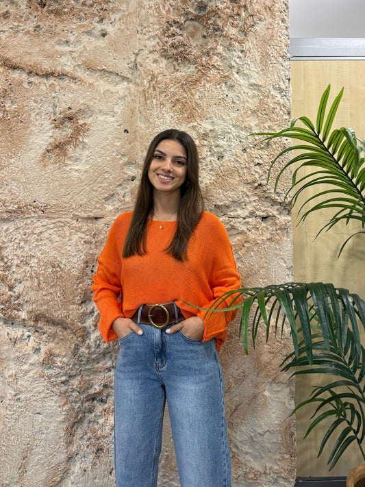 JERSEY HILO OVERSIZE NARANJA