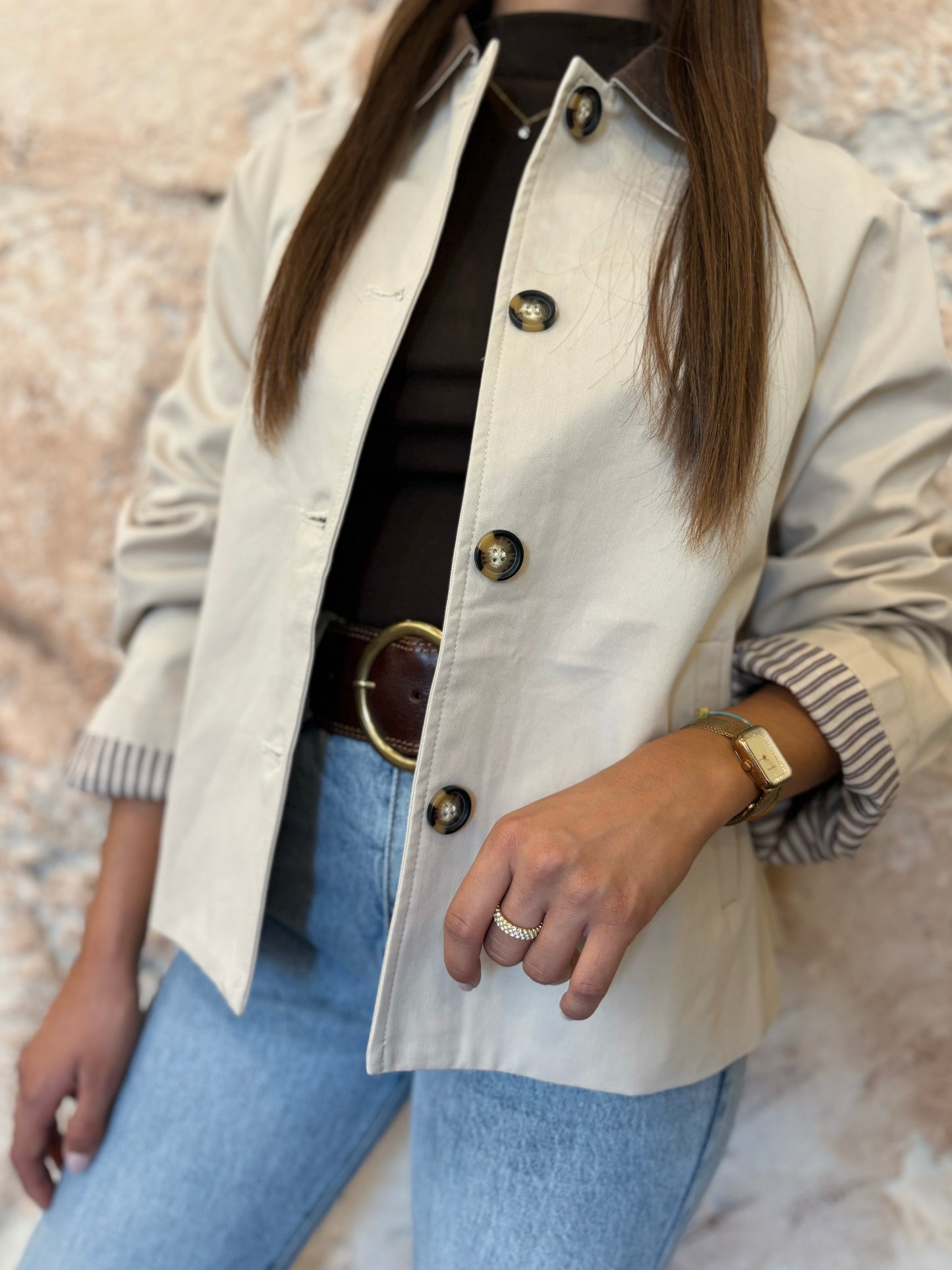 CAZADORA TRENCH BEIGE