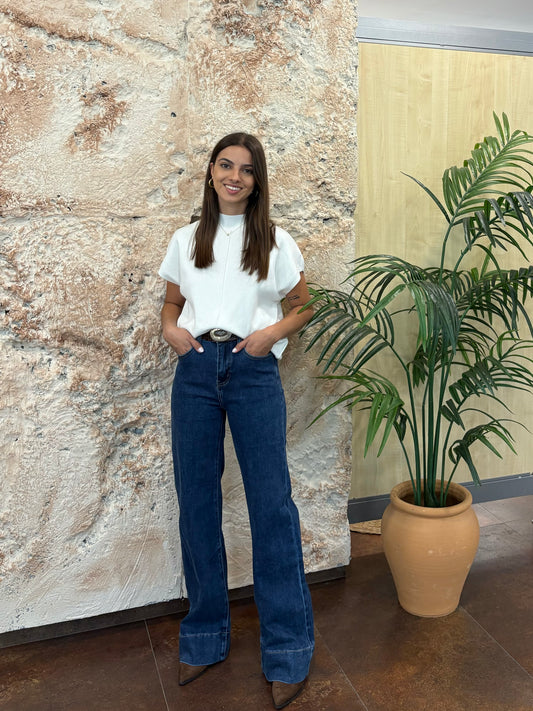 JEANS DENIM RECTO DETALLE COSTURA