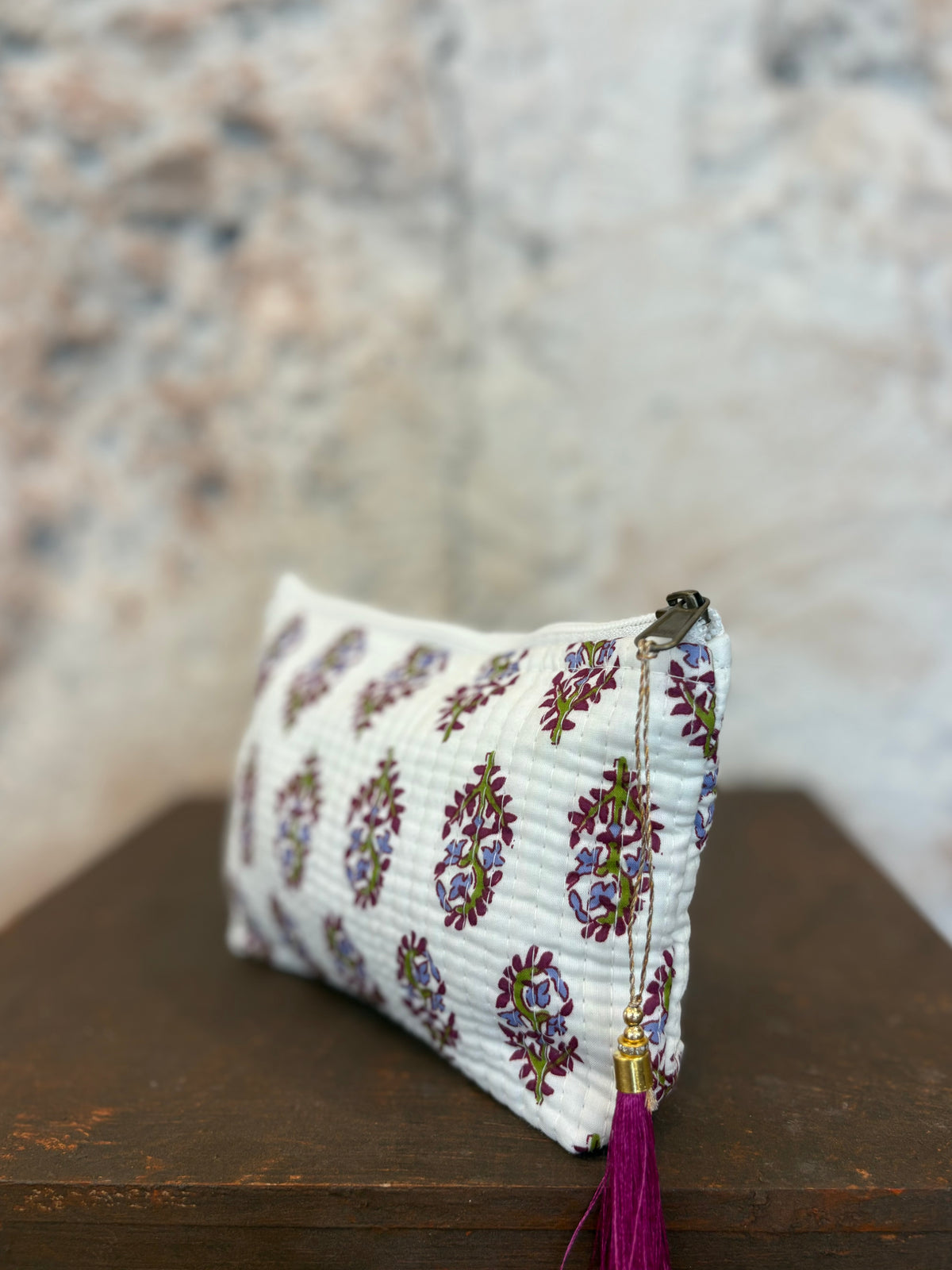 NECESER ESTAMPADO BLANCO - BUGANVILLA