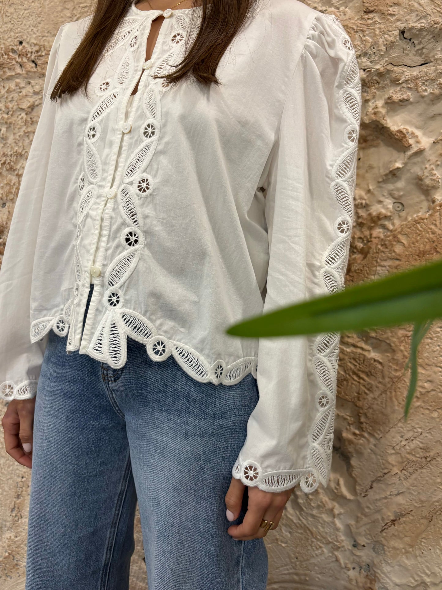CAMISA MANGA CALADA BLANCO