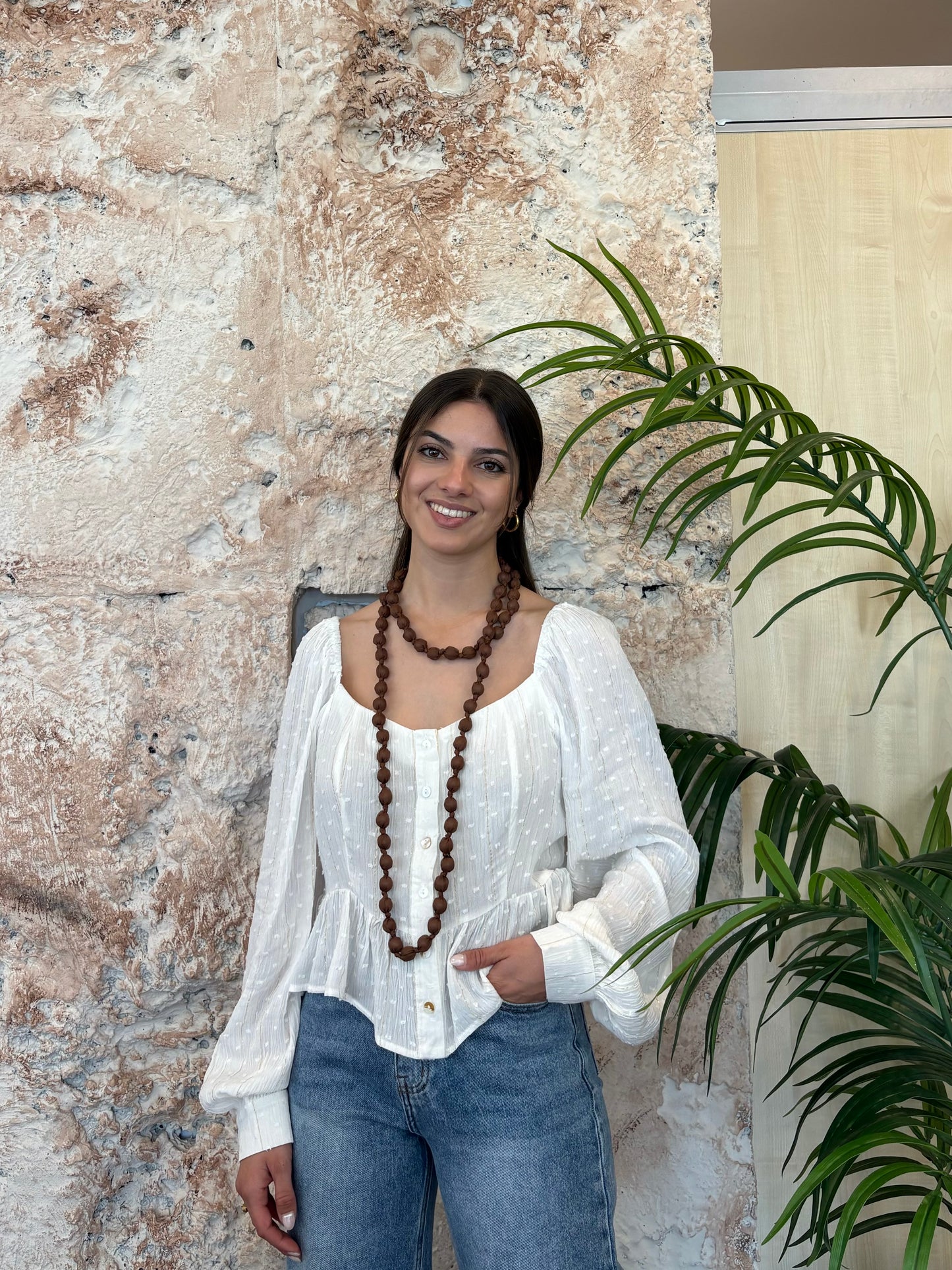 BLUSA CUELLO BARCO GLITTER