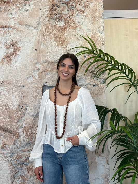 BLUSA CUELLO BARCO GLITTER
