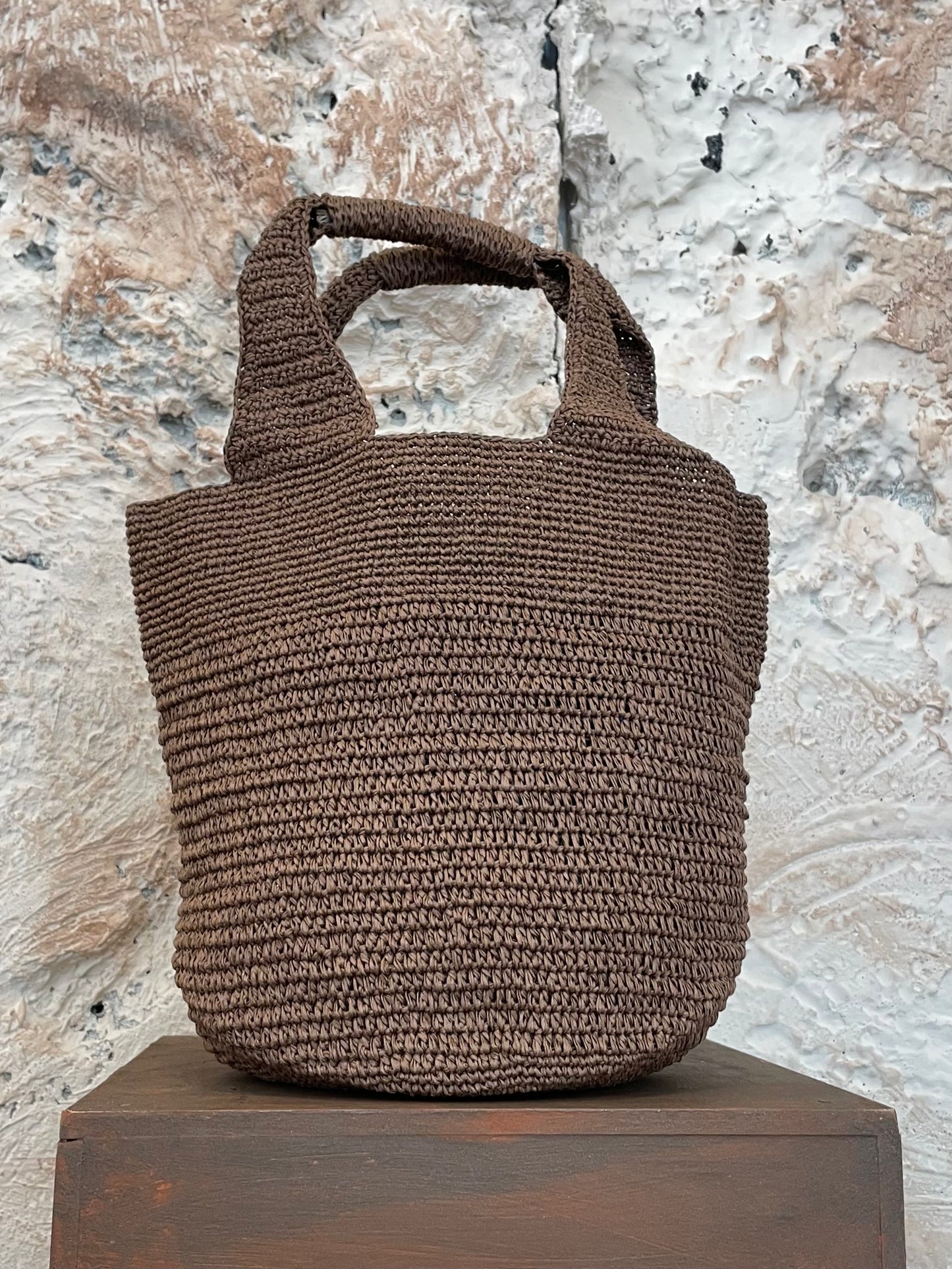BOLSO SACO RAFIA MARRÓN