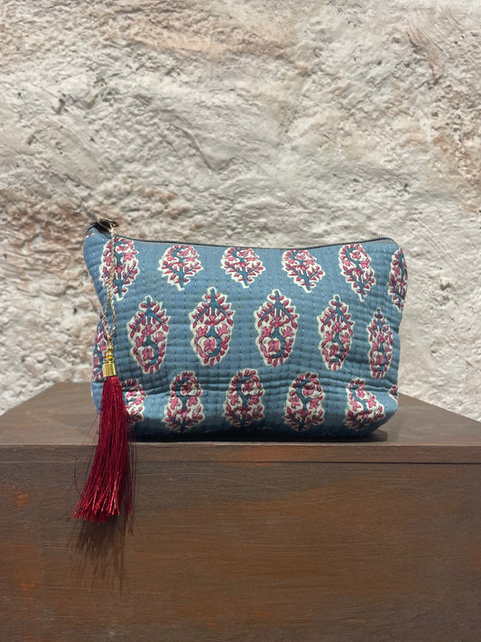 NECESER ESTAMPADO AZUL PETRÓLEO