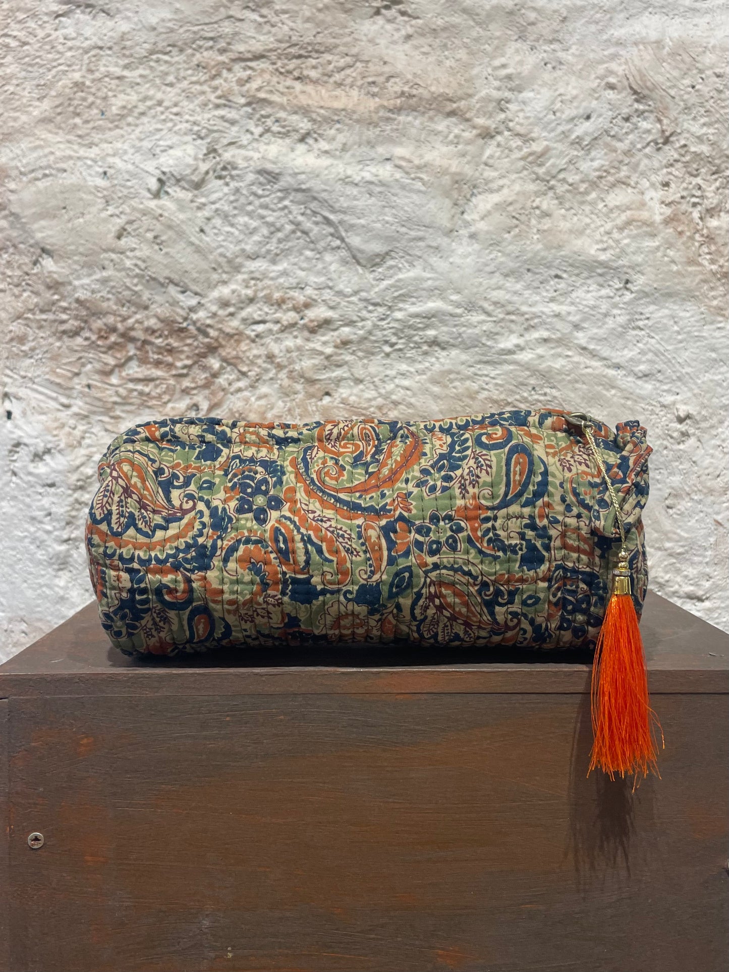 ESTUCHE PEQUEÑO ESTAMPADO VERDE