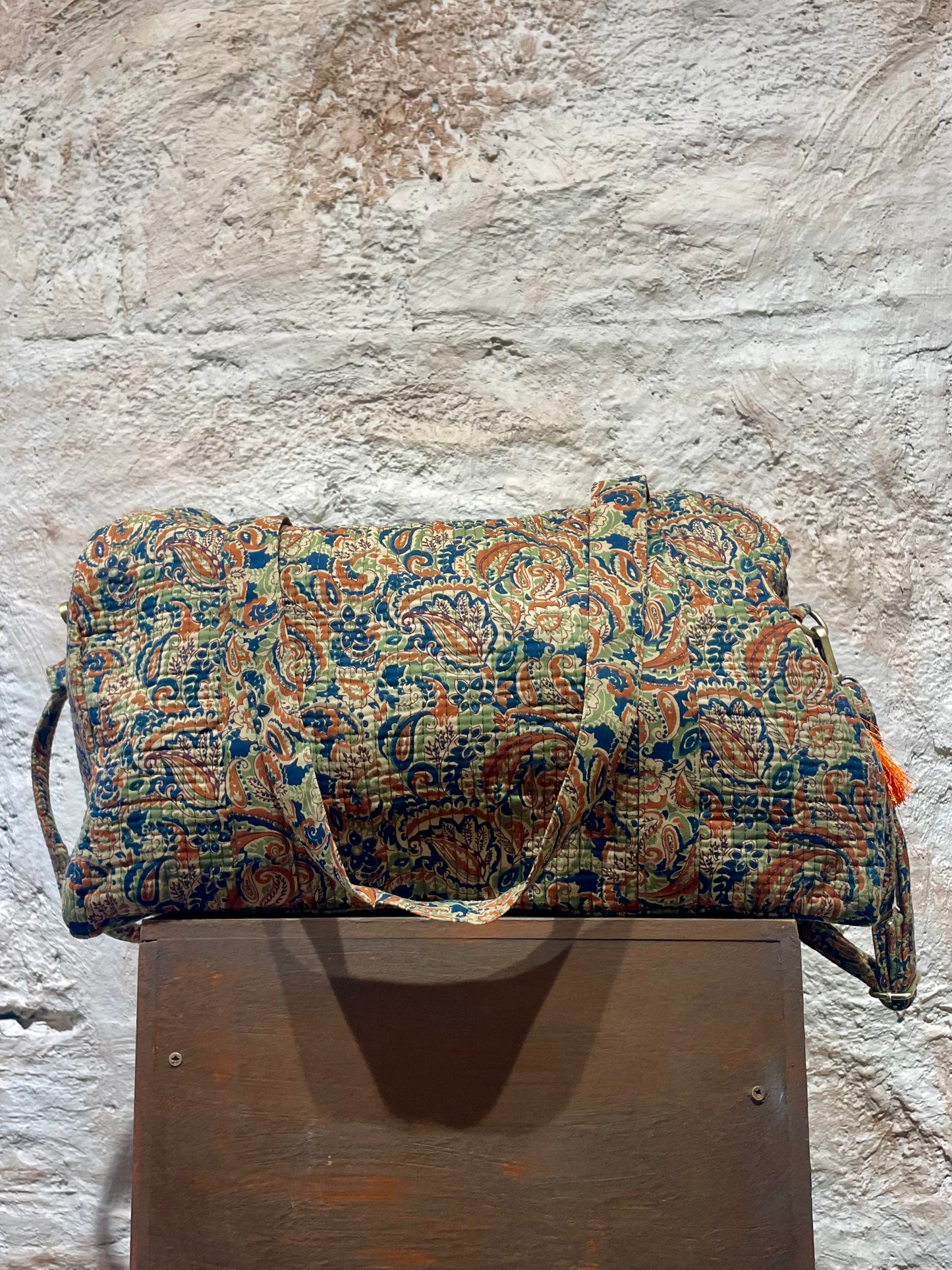 BOLSO VIAJE ESTAMPADO VERDE