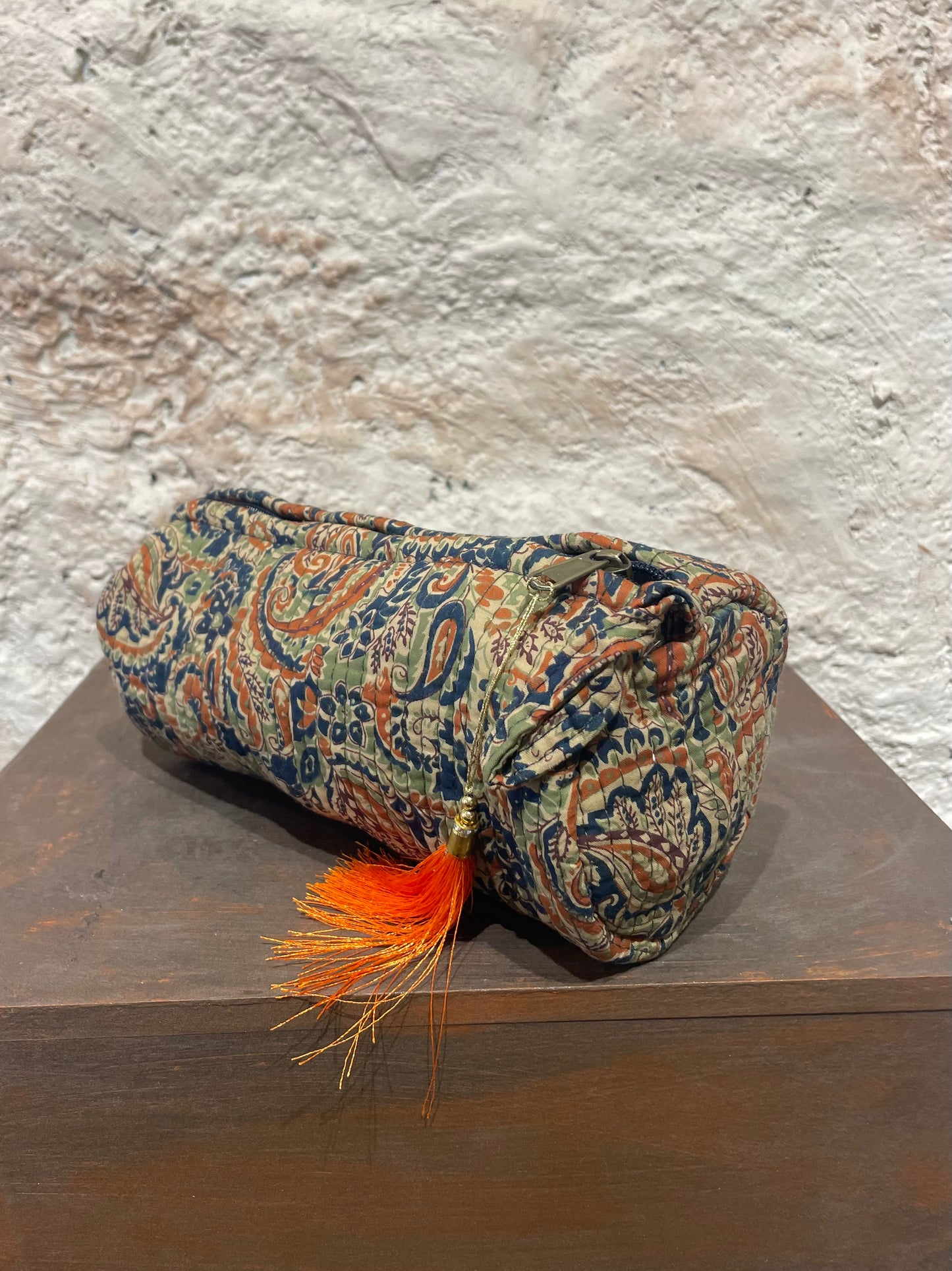 ESTUCHE PEQUEÑO ESTAMPADO VERDE