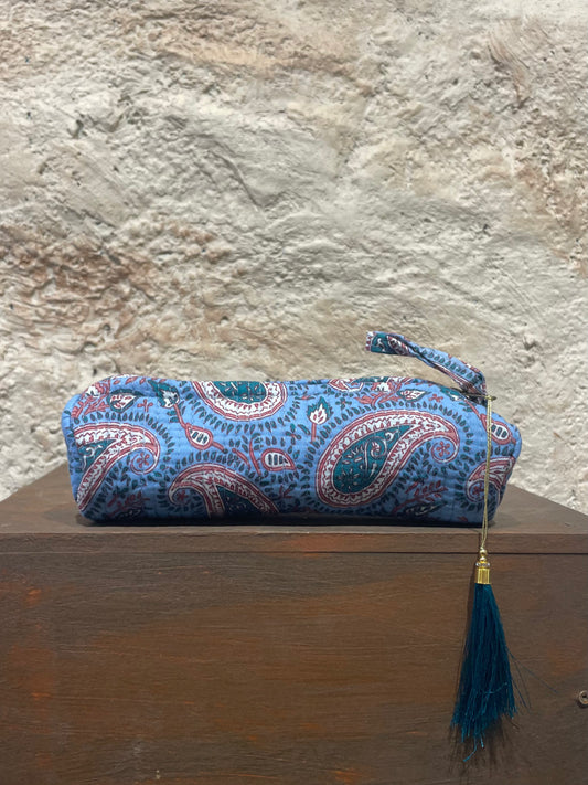 ESTUCHE GRANDE ESTAMPADO AZUL