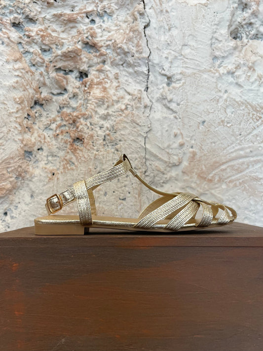 SANDALIA CANGREJERA DORADO