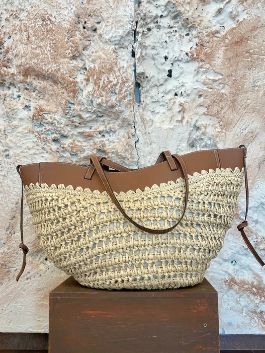 CESTA RAFIA COMBINADA CAMEL