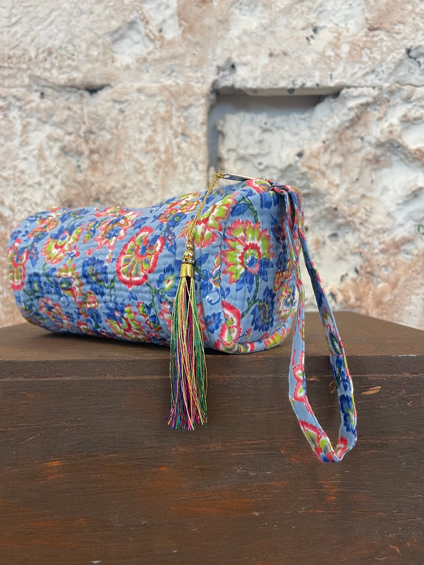 ESTUCHE ESTAMPADO AZUL