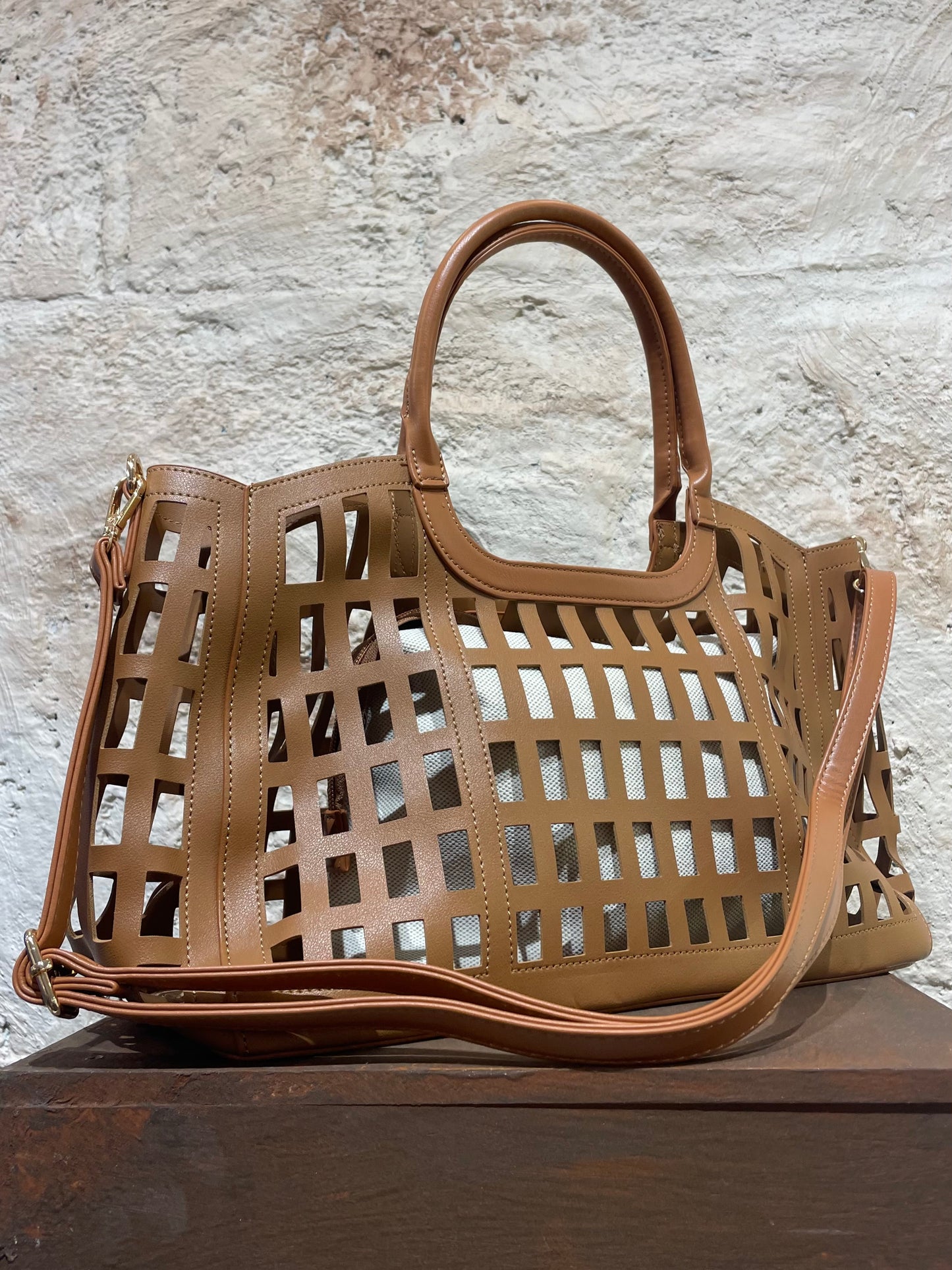 SHOPPER REJILLA CAMEL