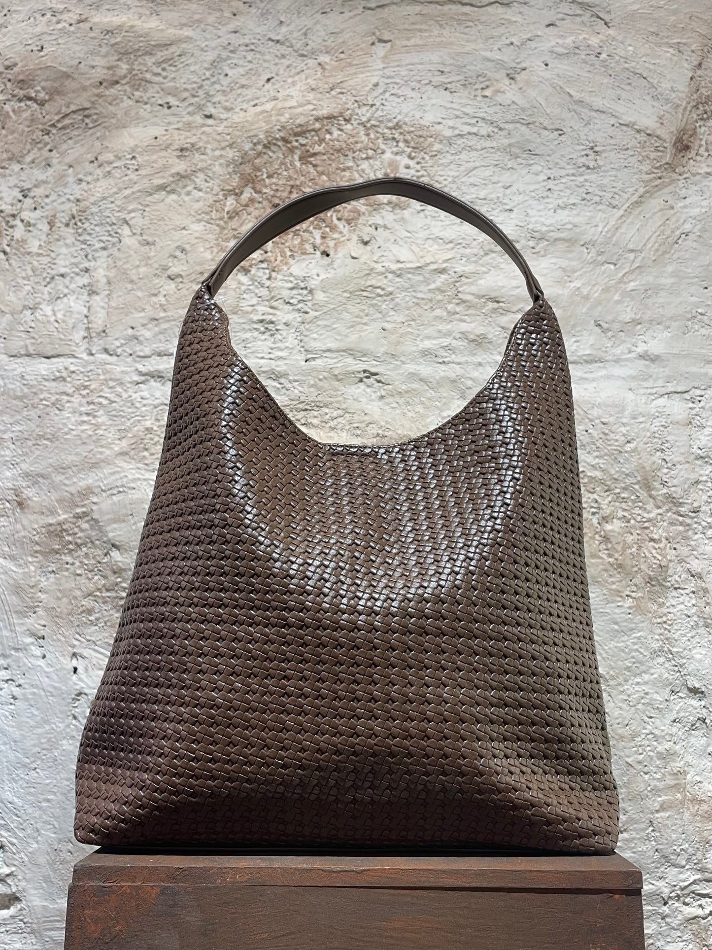 SHOPPER DETALLE FLOR MARRÓN