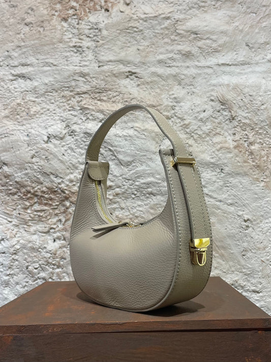 MINI BOLSO PIEL HOMBRO BEIGE