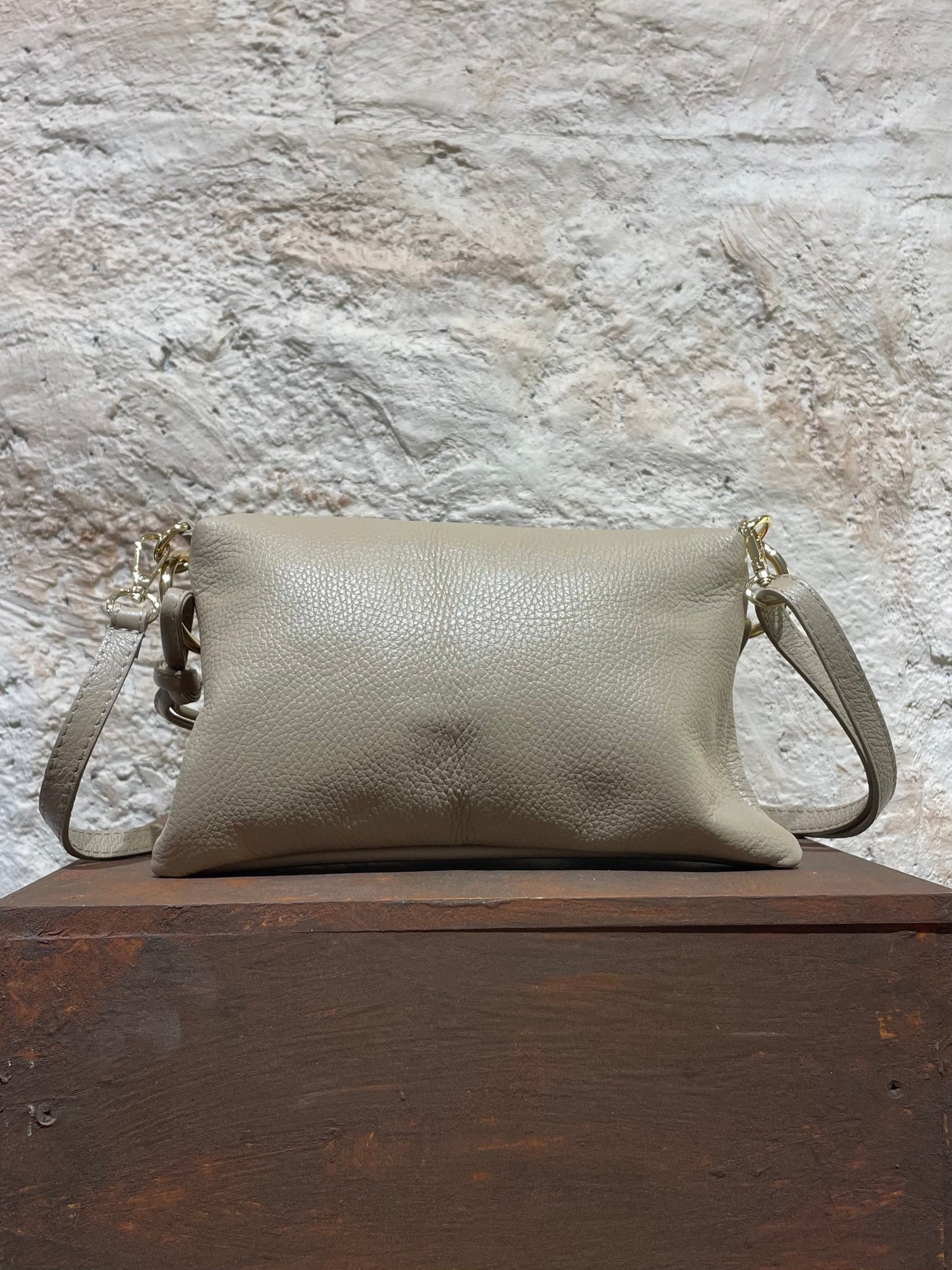 BOLSO BANDOLERA PIEL BEIGE