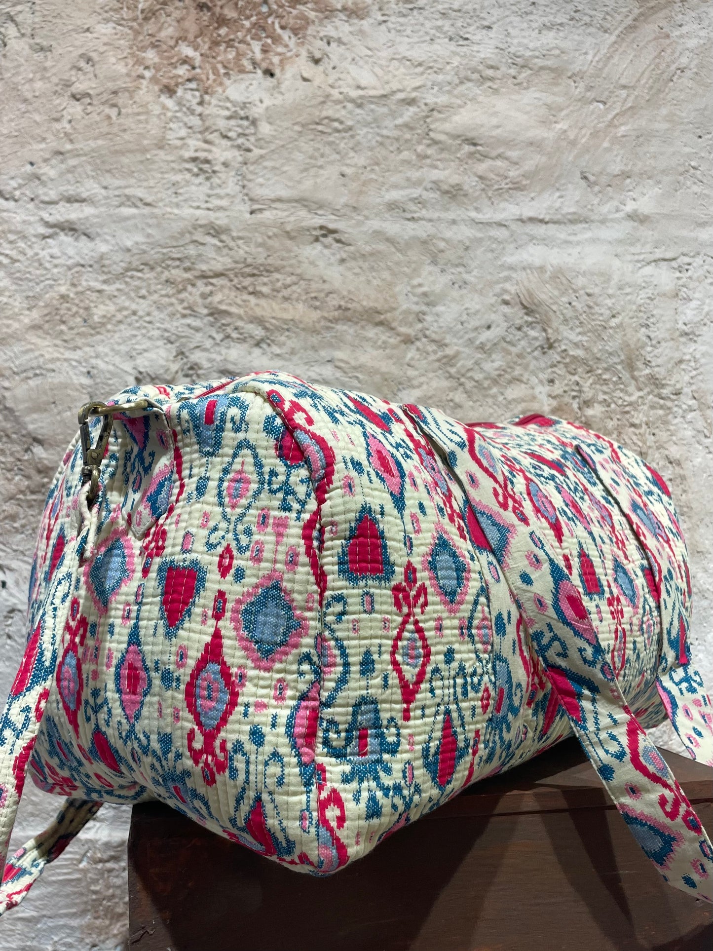 BOLSO VIAJE ESTAMPADO BEIGE