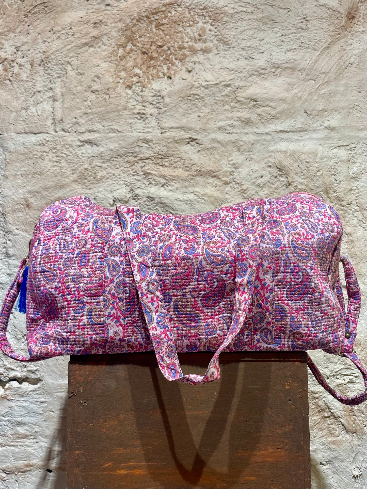 BOLSO VIAJE ESTAMPADO ROSA
