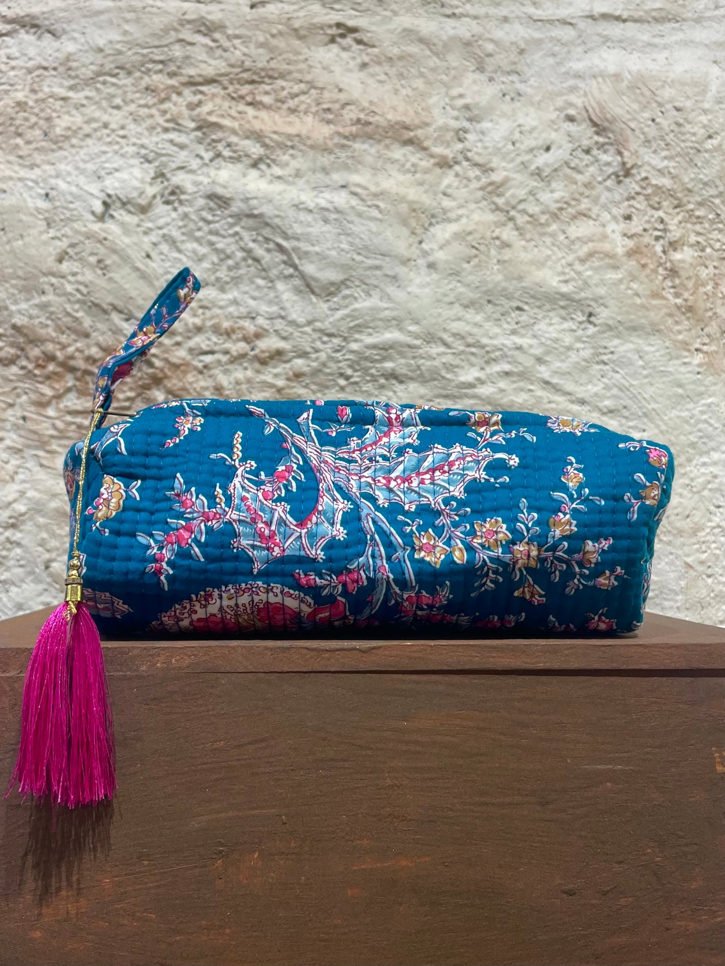 ESTUCHE GRANDE ESTAMPADO AZUL PATO