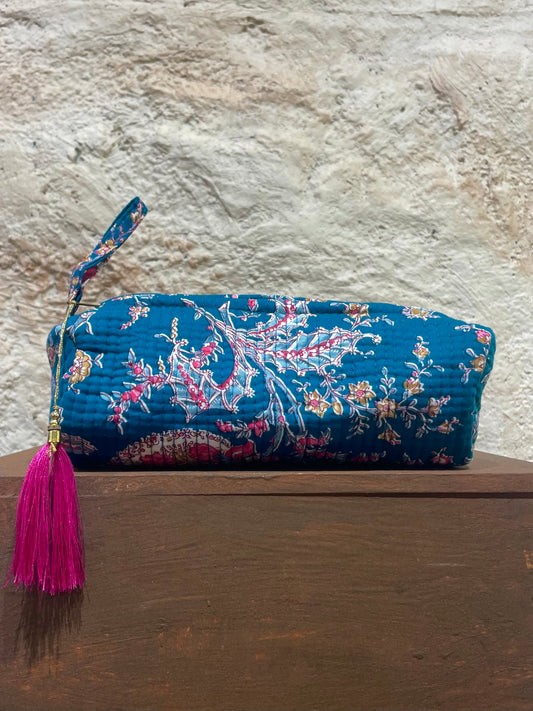 ESTUCHE GRANDE ESTAMPADO AZUL PATO