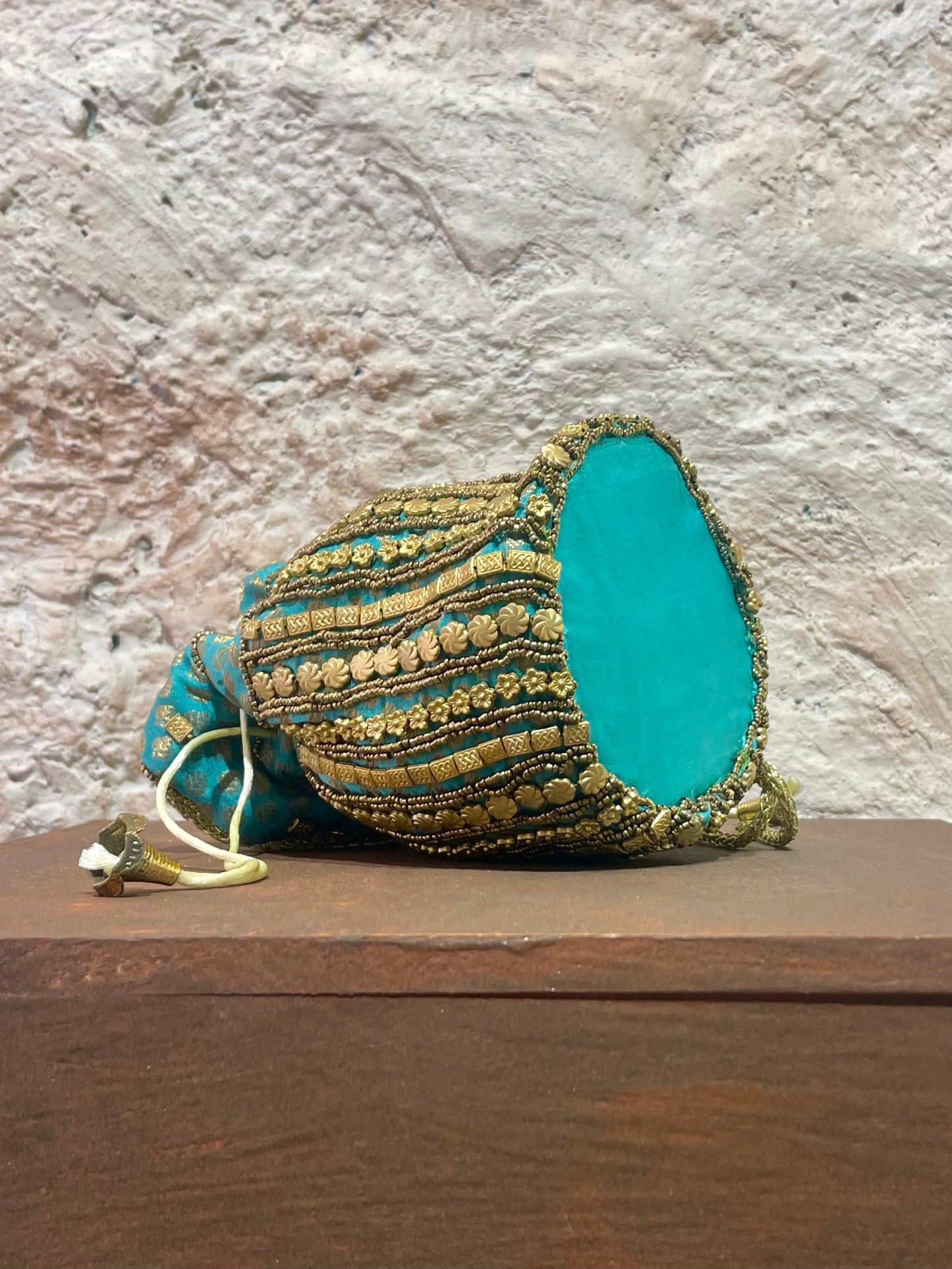 SAQUITO ABALORIOS VERDE AGUA